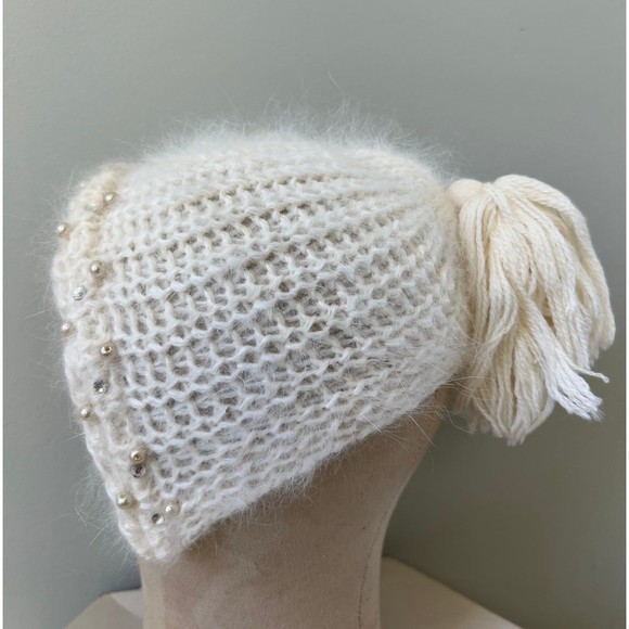 Infant Baby Handmade Cashmere Crochet Beanie Cap Hat Newborn Photography Display - Picture 1 of 7